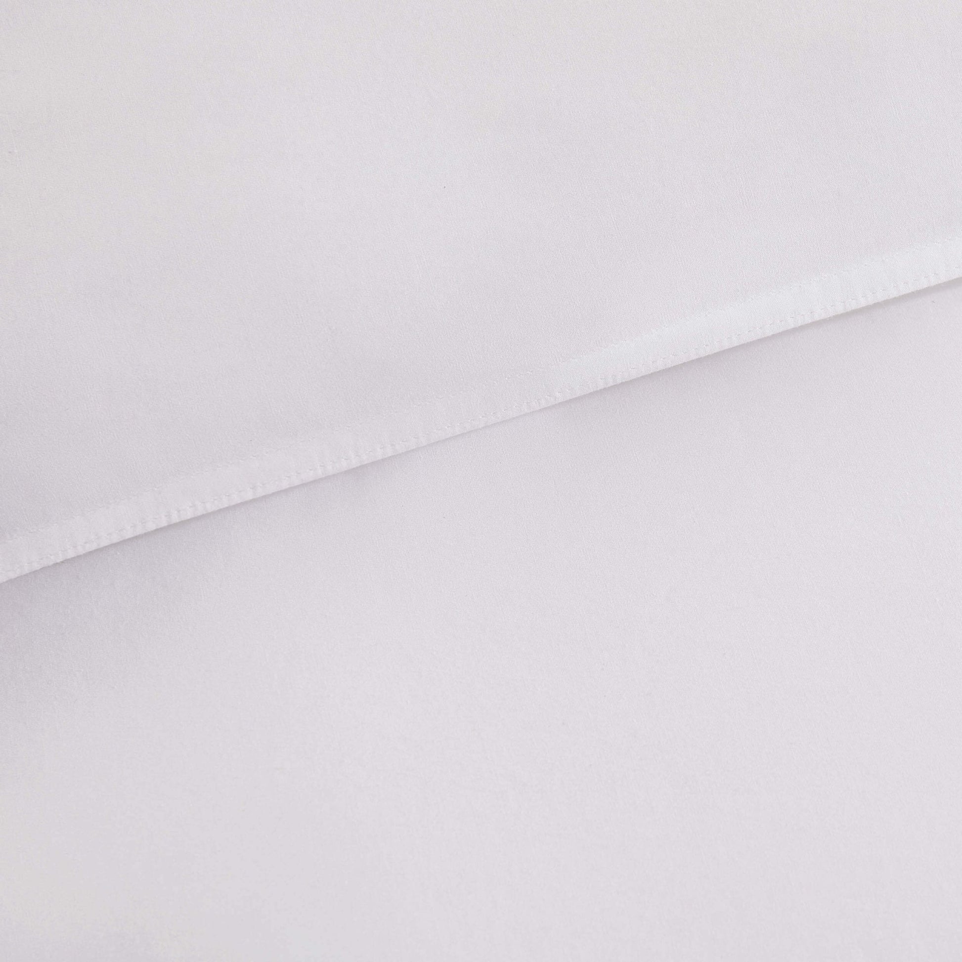 Cooling Cotton 180 Thread Count Duvet Cover, Pillowcase & Fitted Sheet Set - White - DUSK