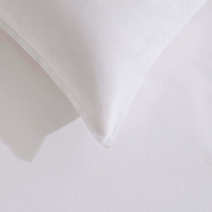 Cooling Cotton 180 Thread Count Duvet Cover, Pillowcase & Fitted Sheet Set - White - DUSK