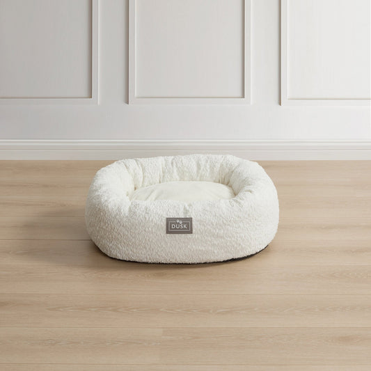 Cooper Round Dog Bed - White - DUSK