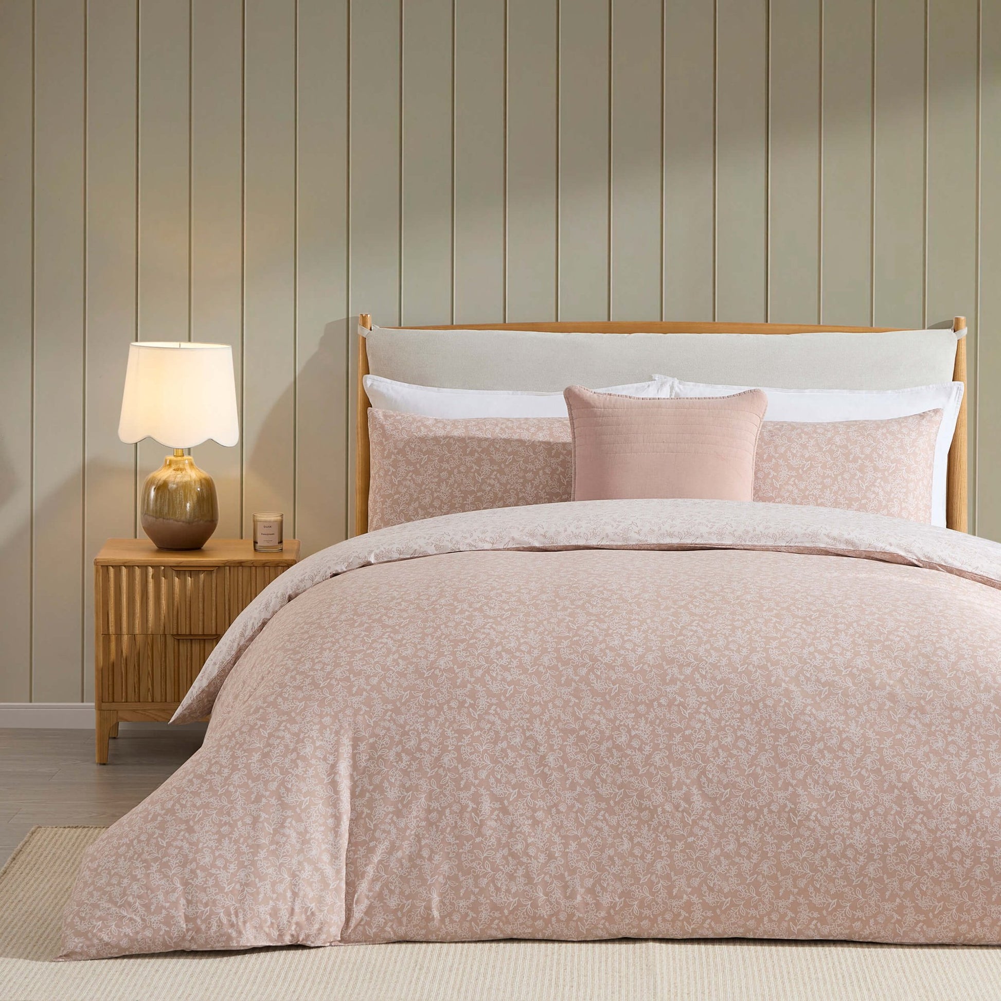 Corinne Duvet Cover & Pillowcase Set - Natural - DUSK