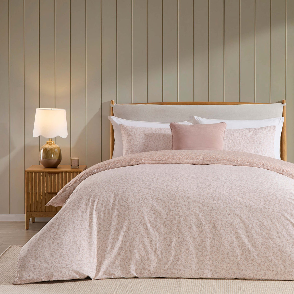 Corinne Duvet Cover & Pillowcase Set - Natural - DUSK