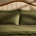 Cosy Brushed Cotton Duvet Cover & Pillowcase Set - Forest Green - DUSK