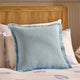 Cotton Fringed Edge Cushion Cover - Sky Blue - DUSK