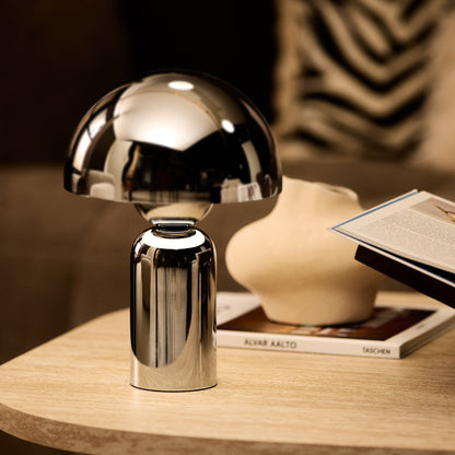Cove Chrome Dome Rechargeable Lamp - Chrome - DUSK