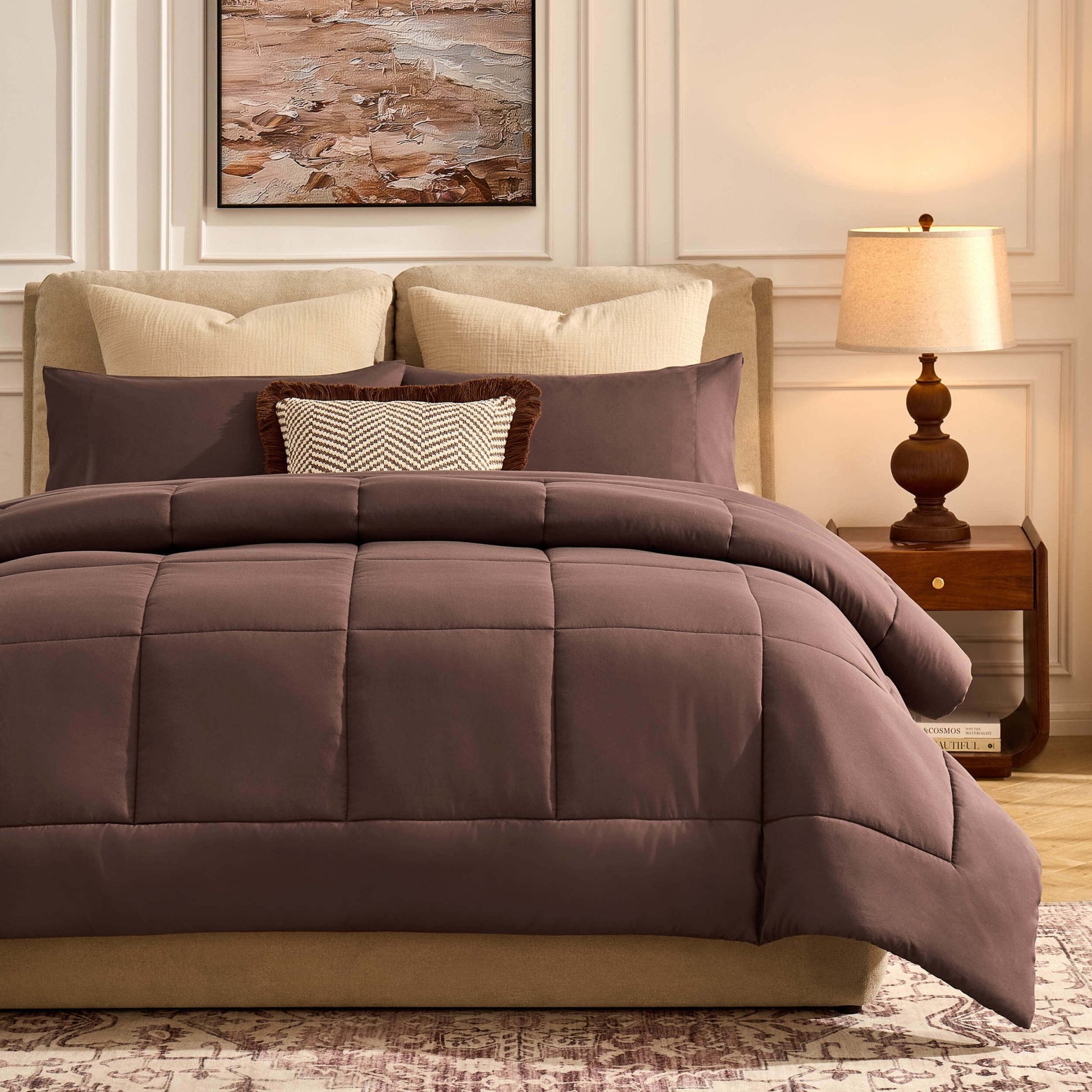 Coverless Duvet & Pillowcase Set - Brown - DUSK