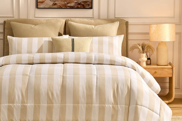 Coverless Duvet & Pillowcase Set - Natural - DUSK