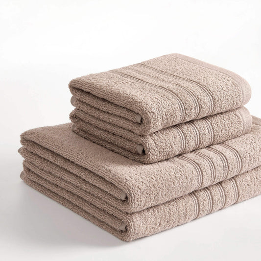 Crete 4 Piece Towel Bundle Set - Natural - DUSK