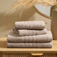 Crete 4 Piece Towel Bundle Set - Natural - DUSK