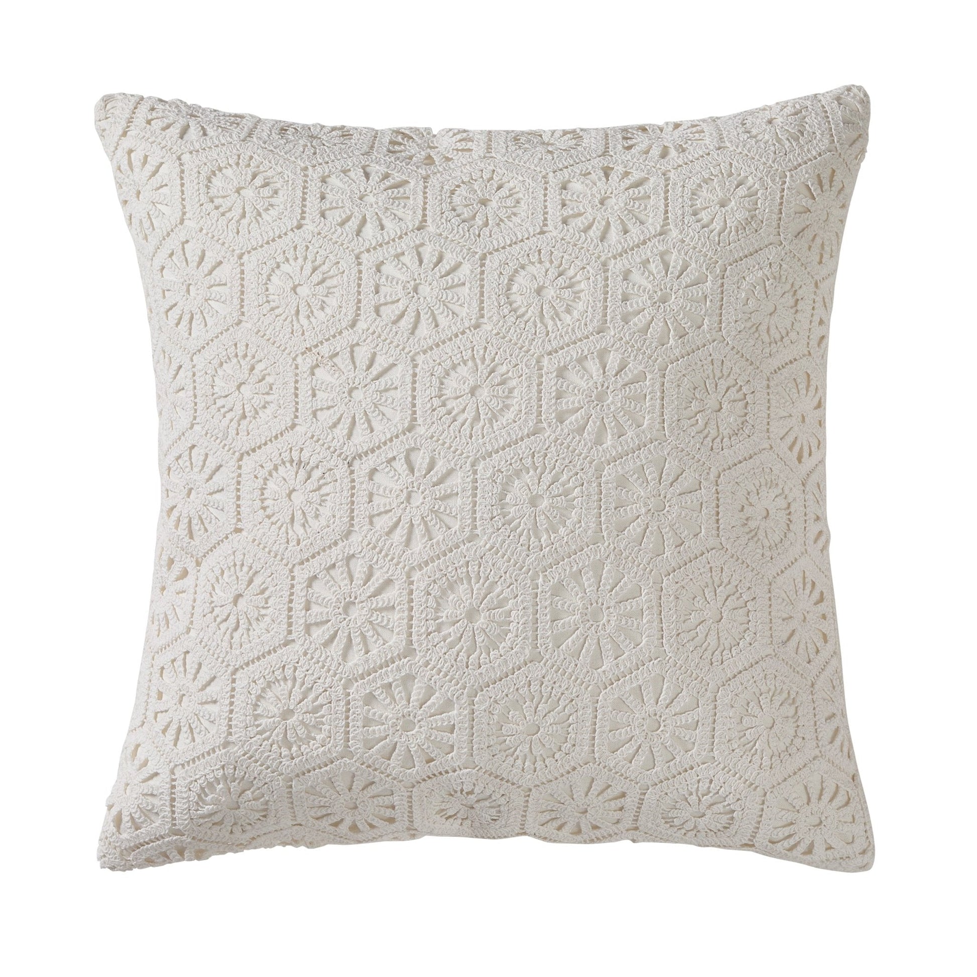 Crochet Knit Sofa Cushion Cover - Off White - DUSK