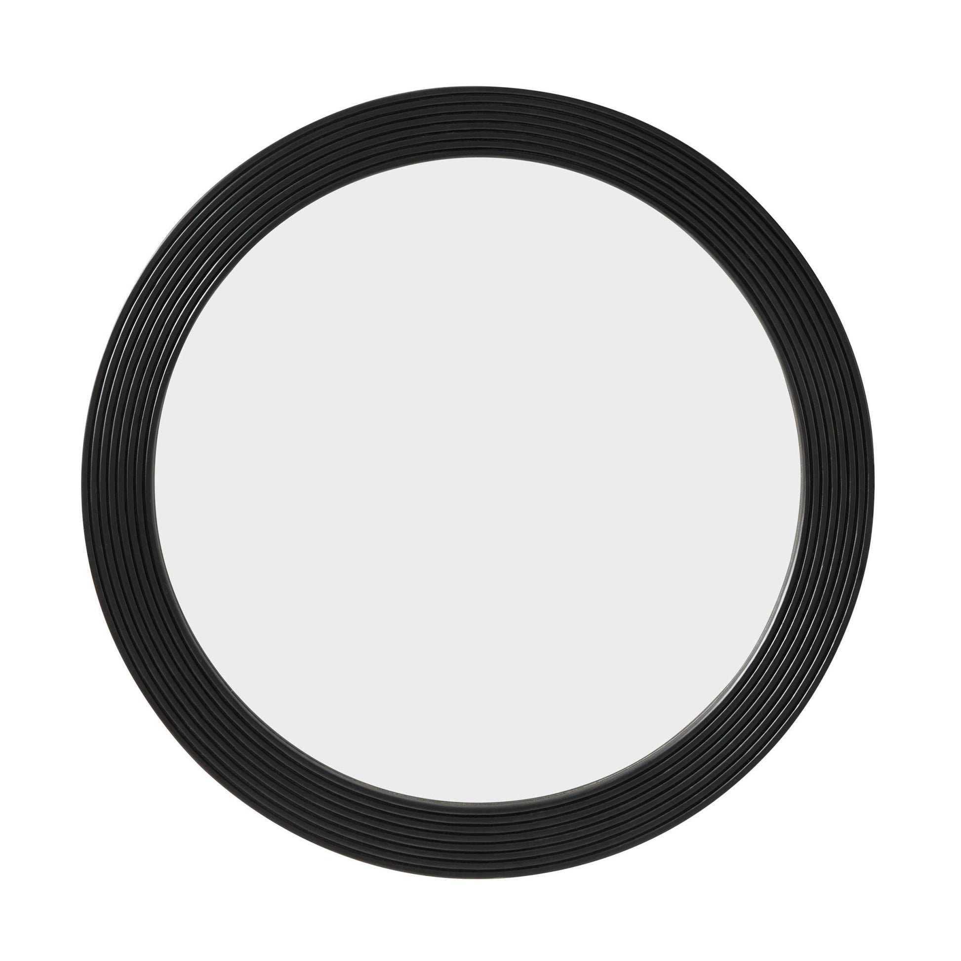 Cyrus Circle Wood Mirror - Black - DUSK