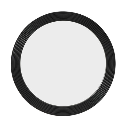 Cyrus Circle Wood Mirror - Black - DUSK