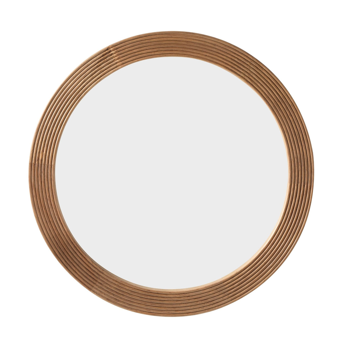Cyrus Circle Wood Mirror - Light Wood - DUSK