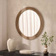 Cyrus Circle Wood Mirror - Light Wood - DUSK