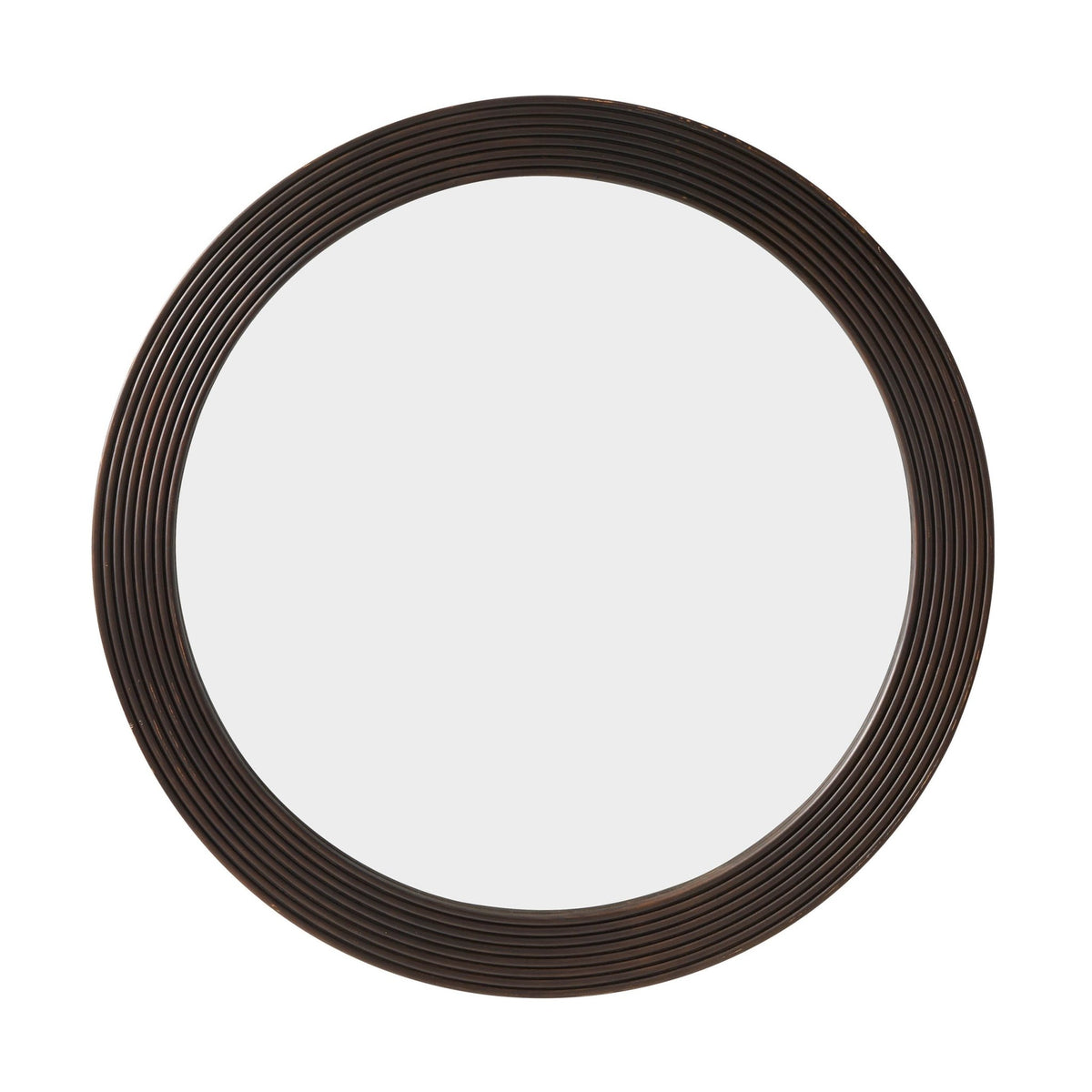 Cyrus Circle Wood Mirror - Walnut - DUSK