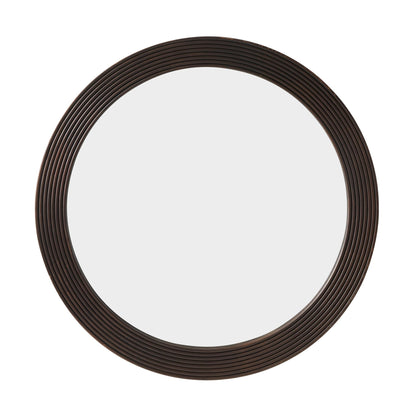 Cyrus Circle Wood Mirror - Walnut - DUSK