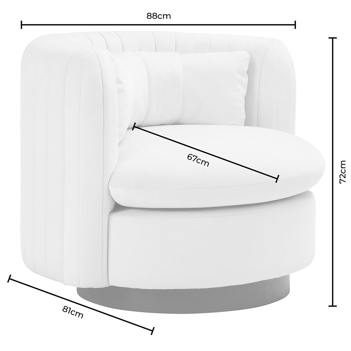 Daisy Round Accent Chair - Cappuccino - DUSK