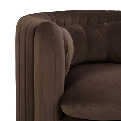 Daisy Round Accent Chair - Cappuccino - DUSK