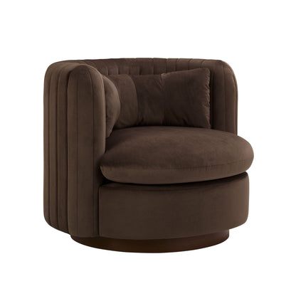 Daisy Round Accent Chair - Cappuccino - DUSK