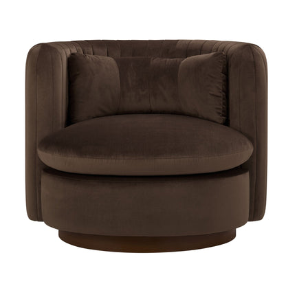 Daisy Round Accent Chair - Cappuccino - DUSK