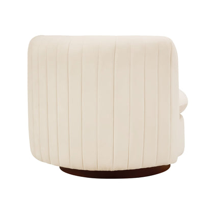 Daisy Round Accent Chair - Ecru - DUSK