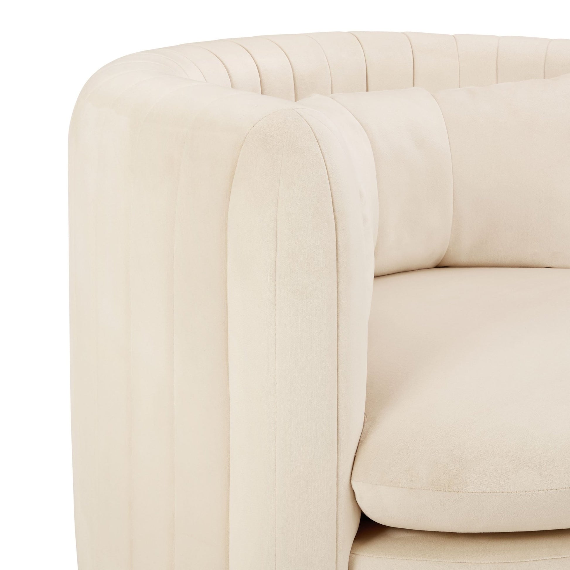 Daisy Round Accent Chair - Ecru - DUSK