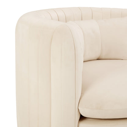 Daisy Round Accent Chair - Ecru - DUSK