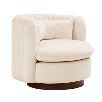 Daisy Round Accent Chair - Ecru - DUSK