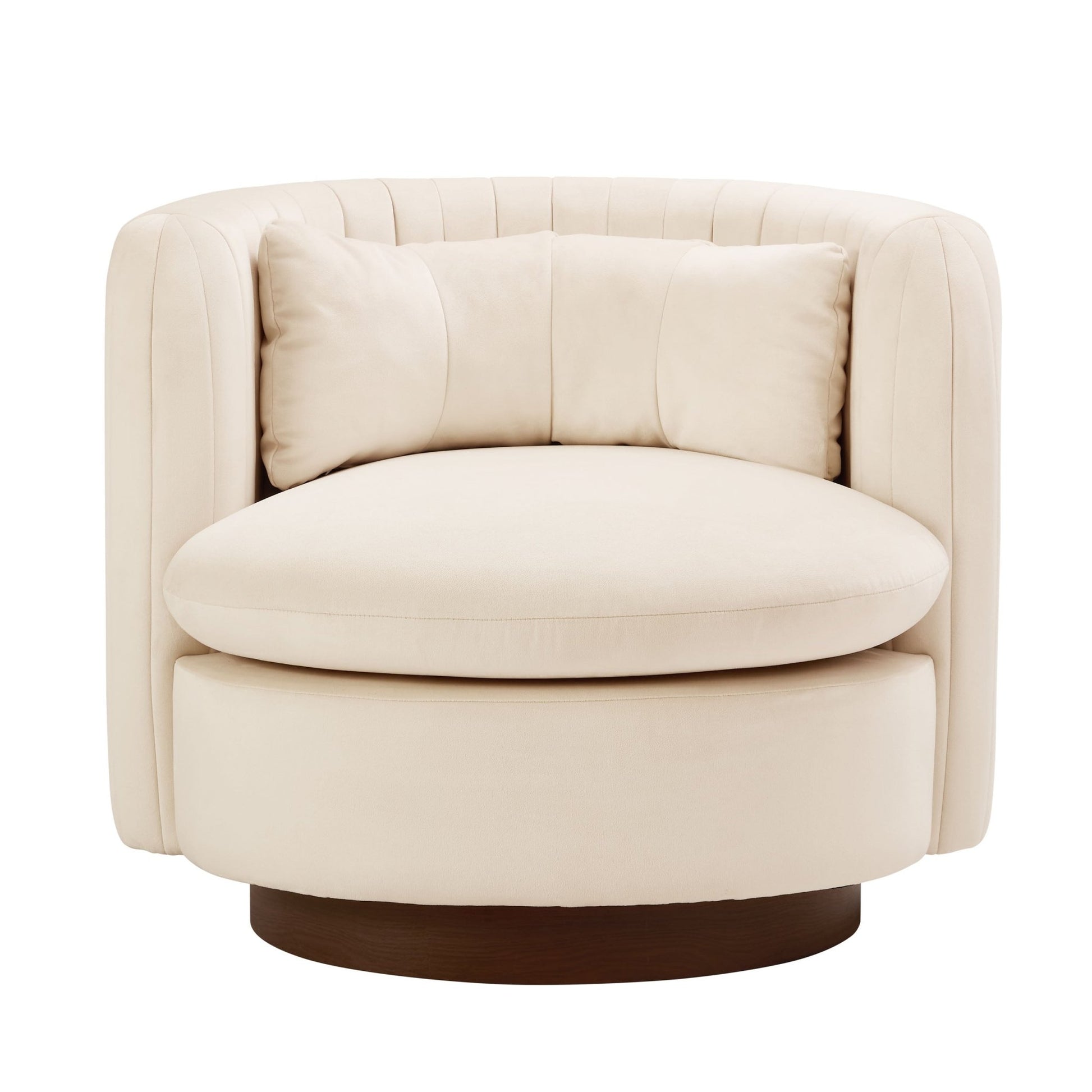 Daisy Round Accent Chair - Ecru - DUSK