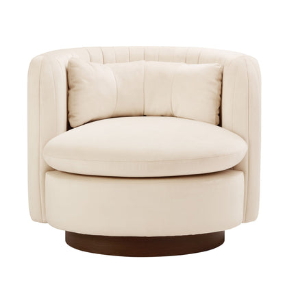 Daisy Round Accent Chair - Ecru - DUSK