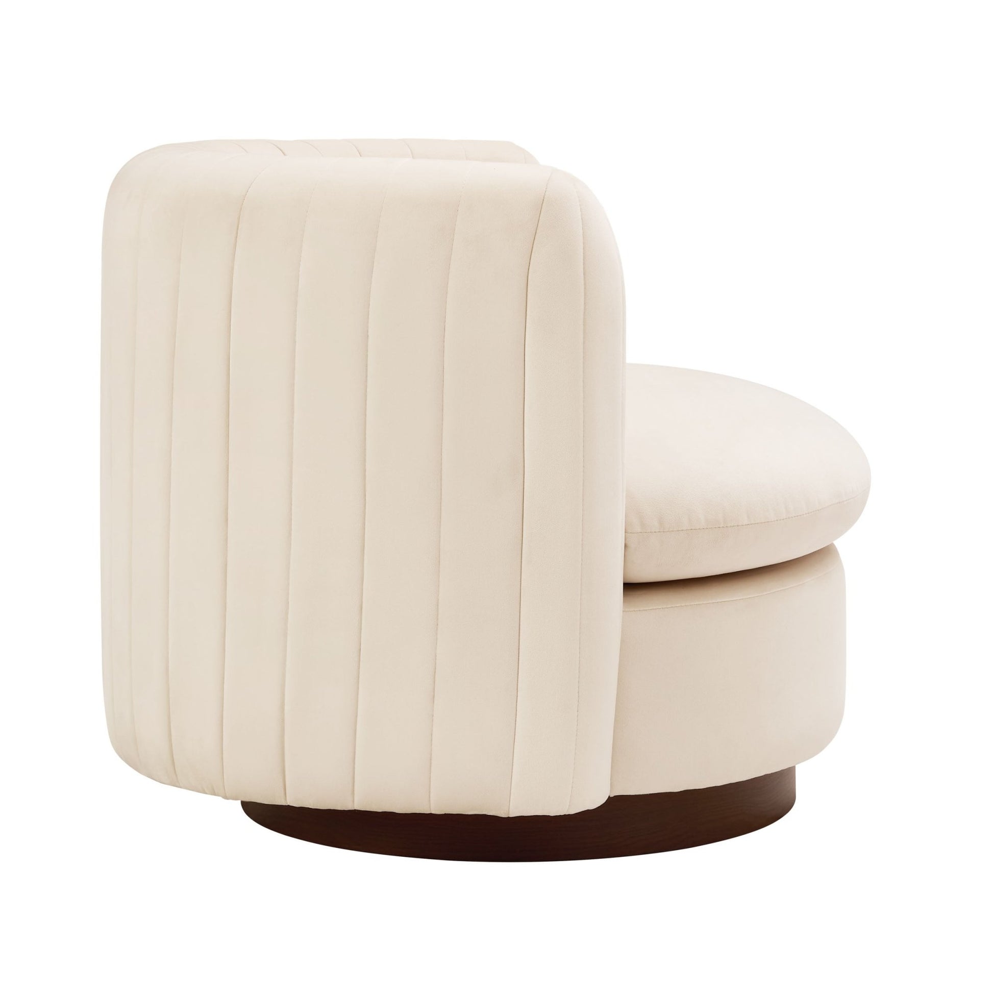 Daisy Round Accent Chair - Ecru - DUSK