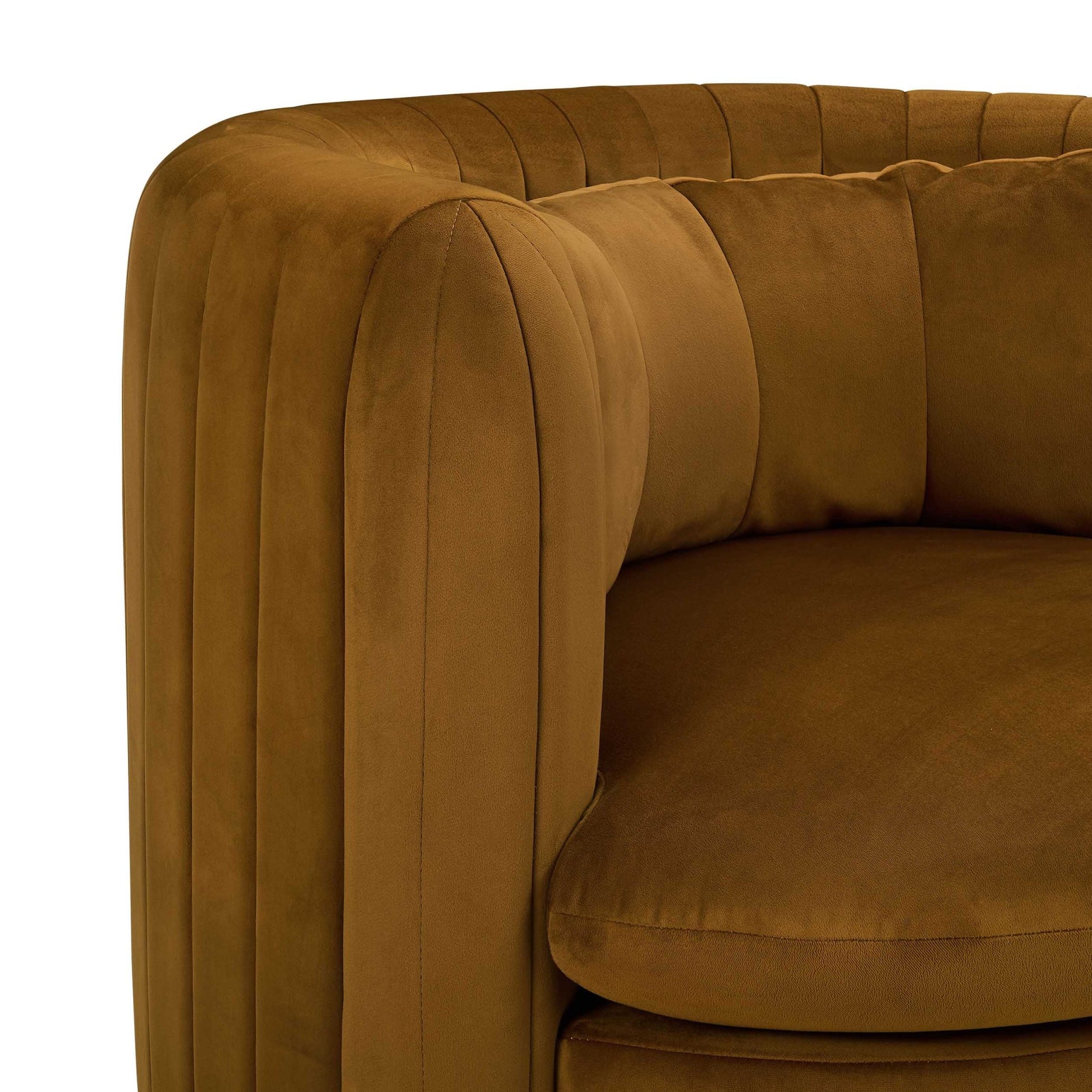 Daisy Round Accent Chair - Muted Gold - DUSK