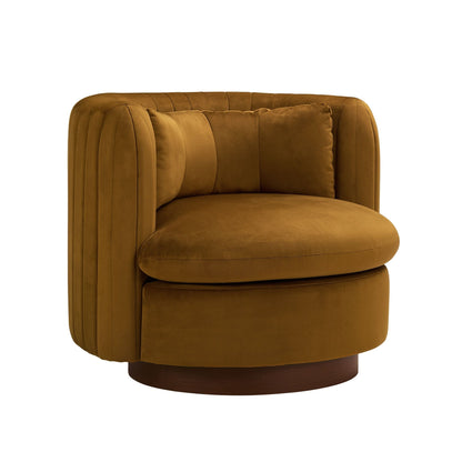Daisy Round Accent Chair - Muted Gold - DUSK