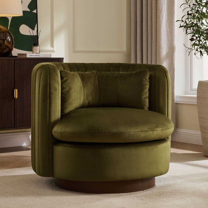 Daisy Round Accent Chair - Rich Green - DUSK