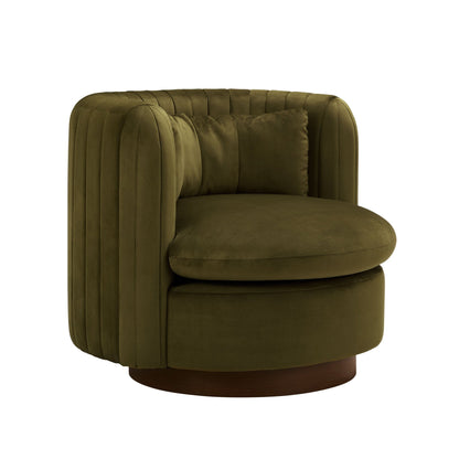 Daisy Round Accent Chair - Rich Green - DUSK