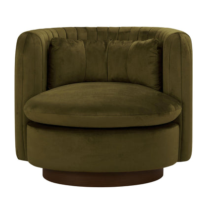 Daisy Round Accent Chair - Rich Green - DUSK