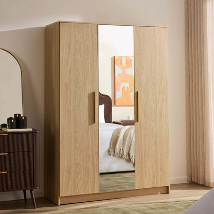 Darcey 3 Door Wardrobe - Light Wood - DUSK