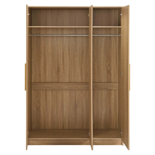 Darcey 3 Door Wardrobe - Light Wood - DUSK