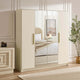 Darcey 4 Door Wardrobe - Cream - DUSK