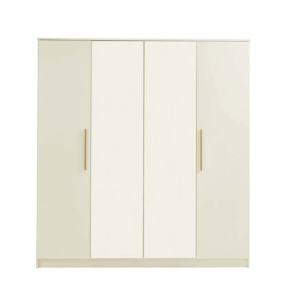 Darcey 4 Door Wardrobe - Cream - DUSK