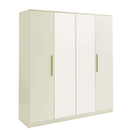 Darcey 4 Door Wardrobe - Cream - DUSK