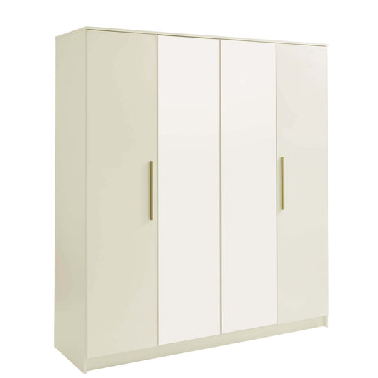 Darcey 4 Door Wardrobe - Cream - DUSK