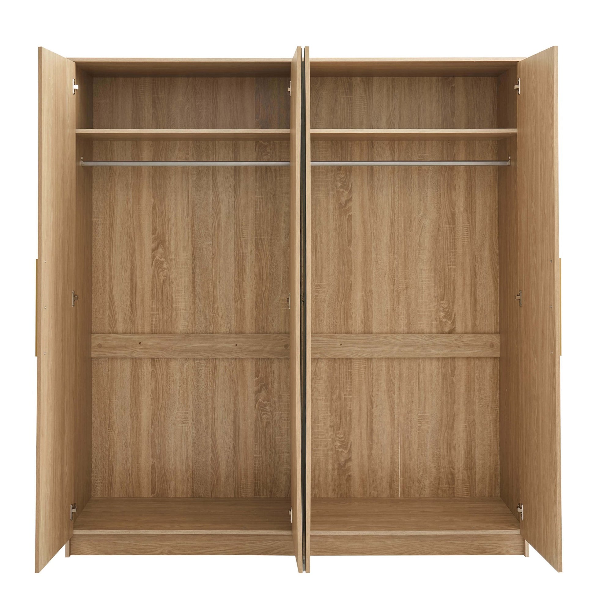 Darcey 4 Door Wardrobe - Light Wood - DUSK