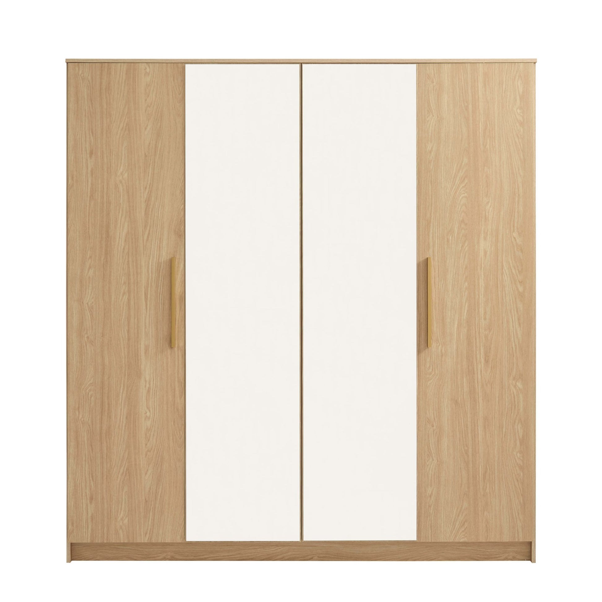 Darcey 4 Door Wardrobe - Light Wood - DUSK