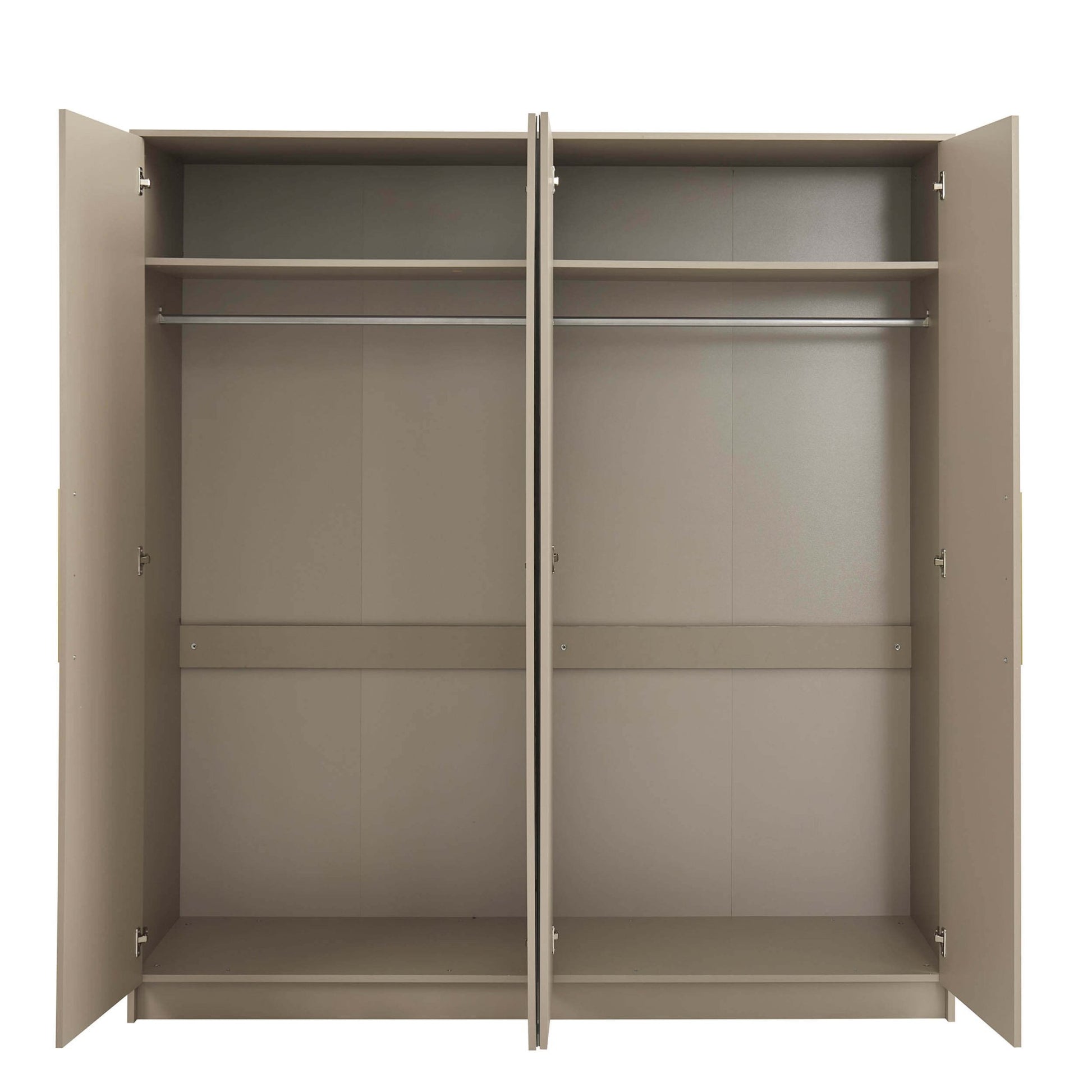 Darcey 4 Door Wardrobe - Taupe - DUSK