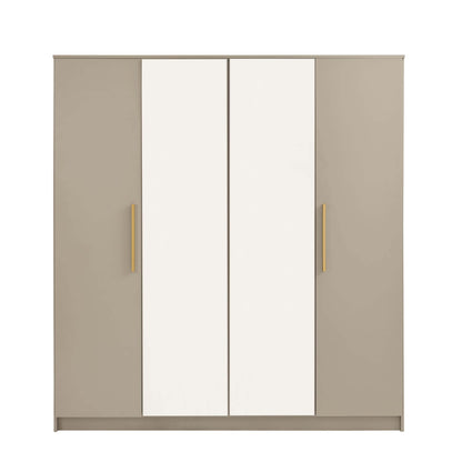 Darcey 4 Door Wardrobe - Taupe - DUSK