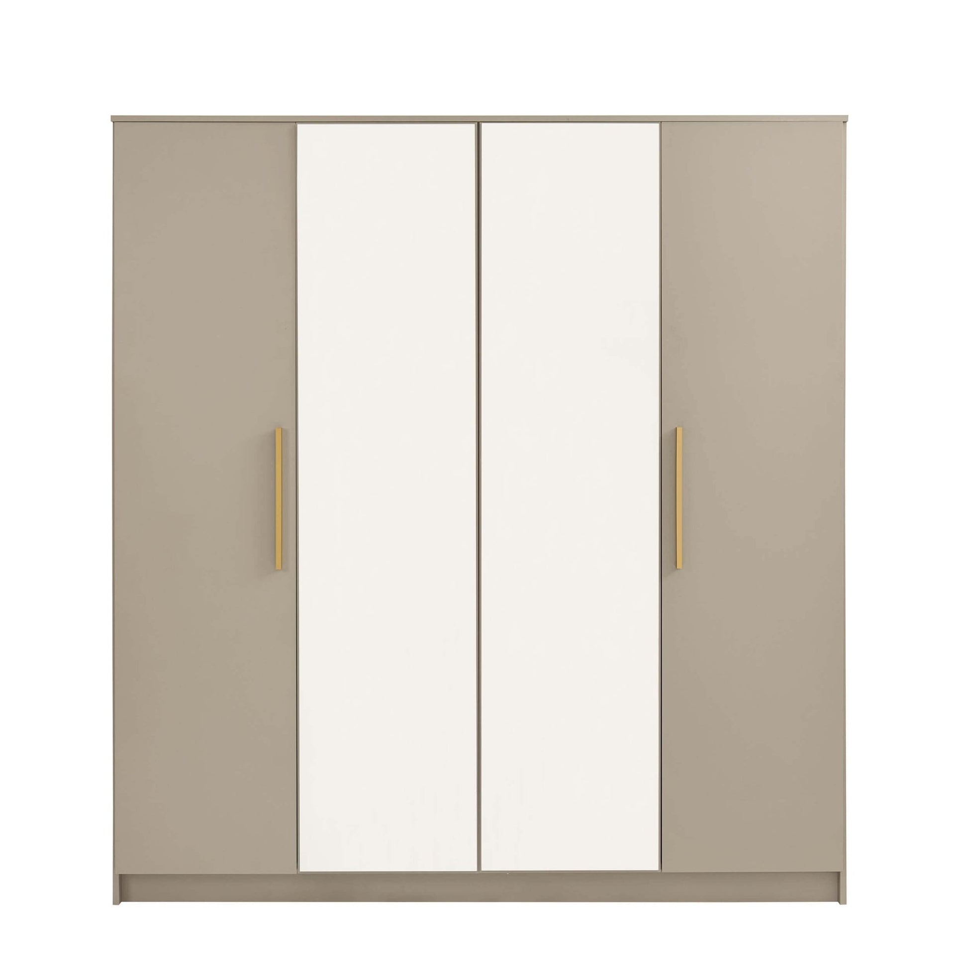 Darcey 4 Door Wardrobe - Taupe - DUSK