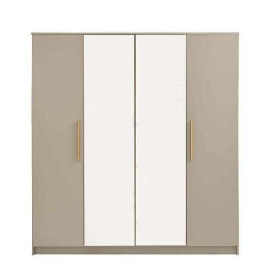 Darcey 4 Door Wardrobe - Taupe - DUSK