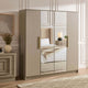 Darcey 4 Door Wardrobe - Taupe - DUSK