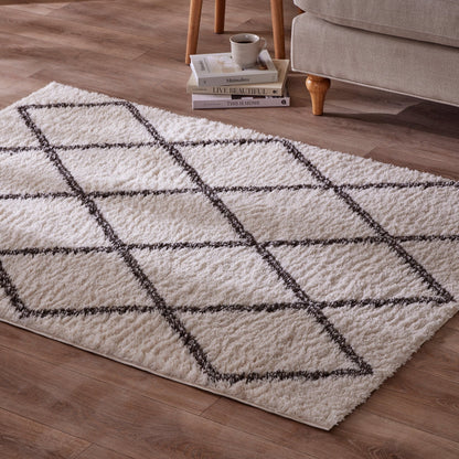 Daria Berber Rug - White/Black - DUSK