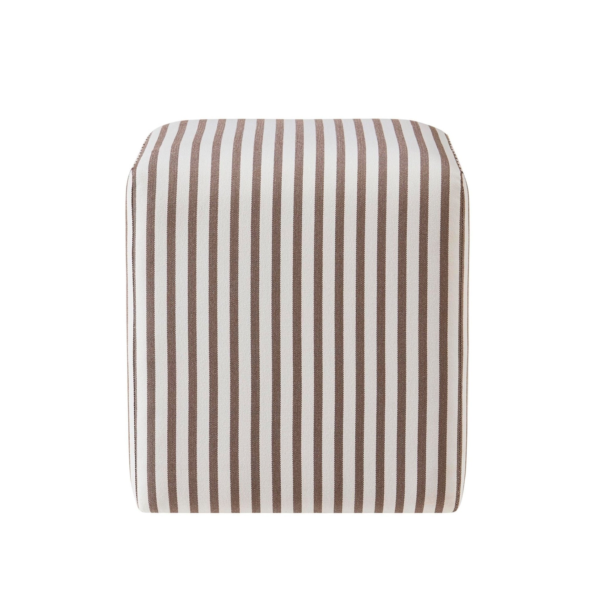 Delilah Pouffe - Chocolate Stripe - DUSK